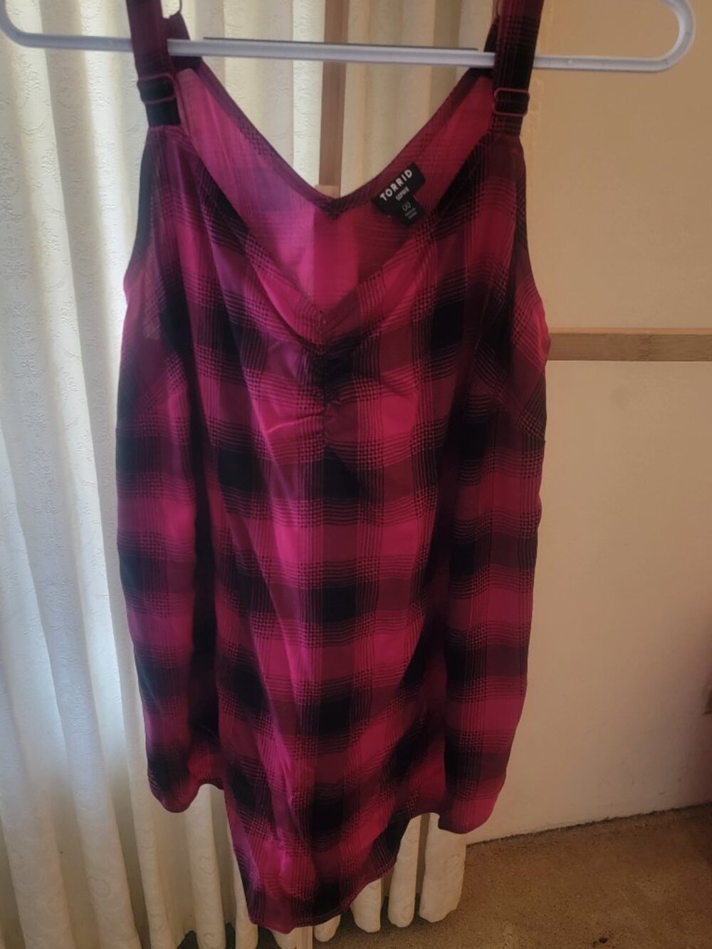 Torrid Size 00 tank top Blouse, plaid print